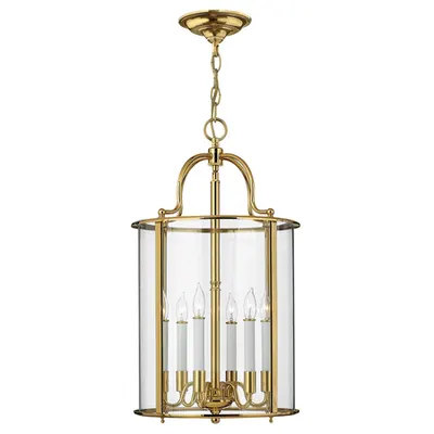 Lampa suspendata Gentry 6 Light Large Pendant – Polished Brass