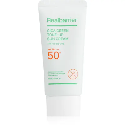 Real Barrier Cica Green Tone-Up Sun Cream crema intens hidratanta si calmanta SPF 50+ 50 ml