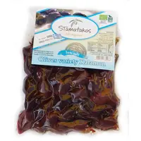 Masline kalamata vidate cu continut redus de sare, bio, 500g, Stamatakos Olivegrove