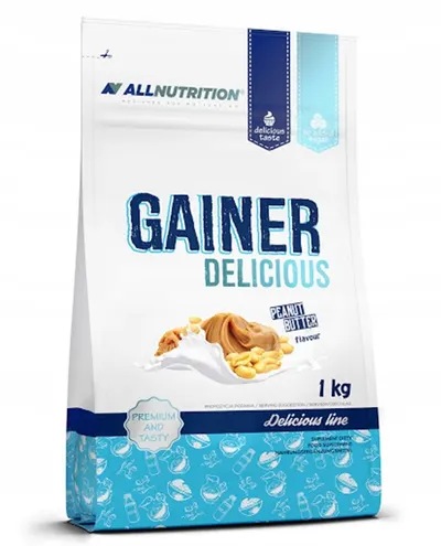 Gainer Delicious, caramel sărat și unt de arahide, 1 kg, AllNutrition