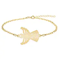 Aniela - Bratara personalizata ingeras din argint 925 placat cu aur galben 24K