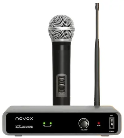 Sistem de microfon wireless Novox - Free H1, negru/gri