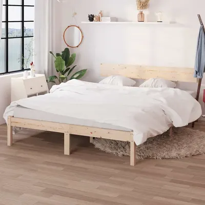 vidaXL Cadru de pat fără saltea, 140x200 cm, lemn masiv