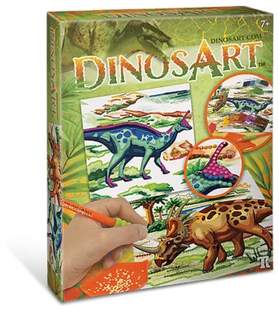 Set creativ DinosArt - Creaza poze cu pietre, Dinozauri