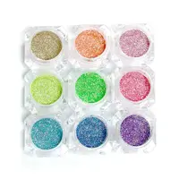 Set 9 sclipici unghii reflective Marquise, GLITTER16, Multicolor