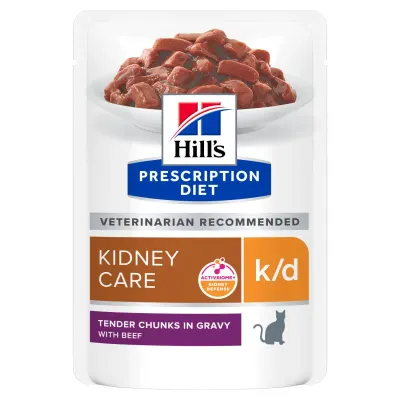 Hrana dietetica pentru pisici Hill s PD Kidney Care K D cu vita 85 gr