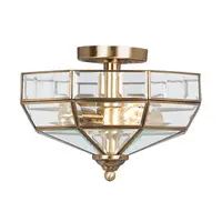 Plafoniera Old Park 2 Light Semi-Flush – Aged Bronze