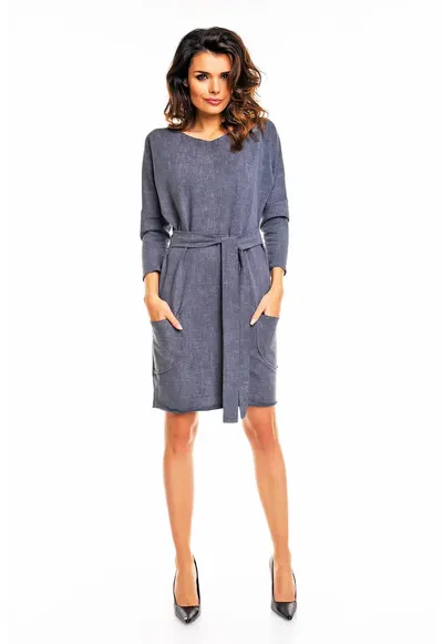 Rochie A133 - Bumbac/Spandex - Grafit