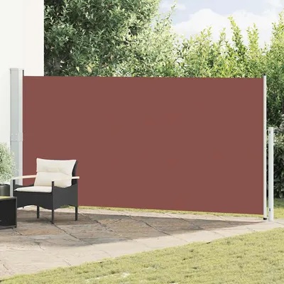 vidaXL Copertină laterală retractabilă de terasă, maro, 180x500 cm