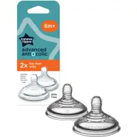 Tommee Tippee Advanced Anti-Colic tetină pentru biberon Fast Flow 6-12m 2 buc