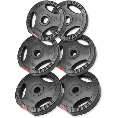 Set discuri ciment cu grip 17,5 kg - 2 x 5 kg, 2 x 2.5 kg și 2 x 1.25kg 30/31mm