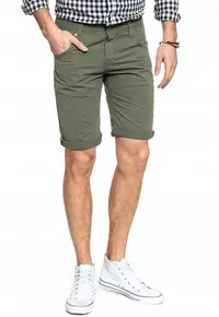 Bermude slim fit cu talie medie Chicago Short - Verde