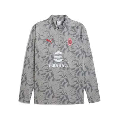 Tricou fotbal bărbați mânecă lungă guler rotund croială slim Smokey Gray White