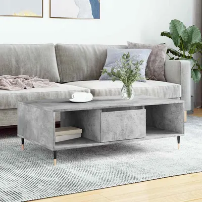 vidaXL Masă de cafea, gri beton, 104x60x35 cm, lemn compozit