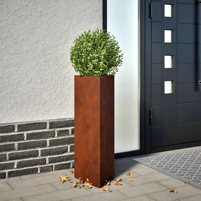 vidaXL Jardinieră de grădină, 30x26x75 cm, oțel corten