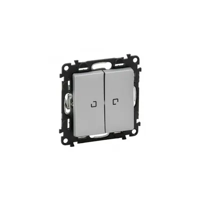 Illuminated 2 module Intrerupator cap scara Valena Life - 10 AX 250 V~ - aluminiu