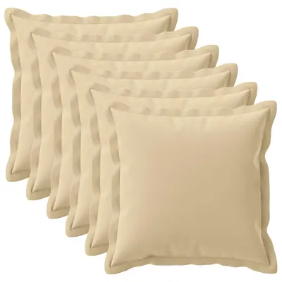 vidaXL Husă pentru pernă 6 buc. HOUTEN Bej 80 x 80 cm Poliester