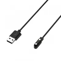 Cablu Incarcare Techsuit TXC4 pentru Oneplus Nord Watch / Haylou Bling LS12 / RT LS05S, USB-A, Negru