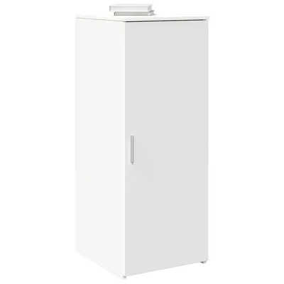 vidaXL Dulap de depozitare alb 40x45x103,5 cm, lemn stratificat