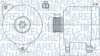 Alternator (14v, 120a) Potrivit Hyundai Elantra Iv, I20 I, I30, Matrix; Kia Carens Iii, Cee D, Cerato I, Pro Cee D, Rio Ii, Soul I, Venga 1.1d-1.6d 12.04
