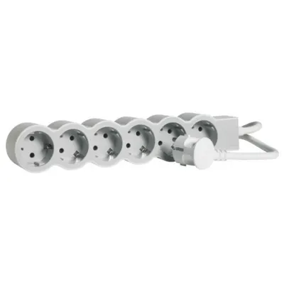 Prelungitor Sch 6x2p+t Standard 3m 1,5mm2 Alb/gri