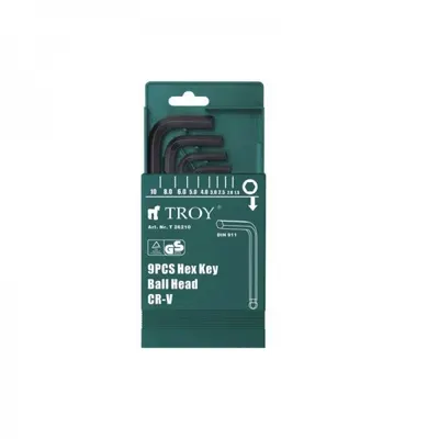 Set chei imbus Hex Troy 26220, O1.5 - 10 mm, 9 piese