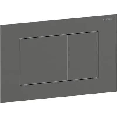 Clapeta actionare dubla rezervor wc, crom negru periat, Geberit Sigma40