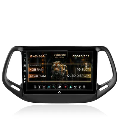 Navigatie Jeep Compass (2016+), Android, A-Octacore 4GB RAM + 64GB ROM, 10.1 Inch - AD-BGA10004+AD-BGRKIT287