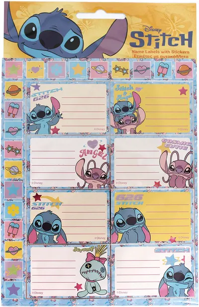 Etichete școlare GIM Stitch - 626, 16 buc.