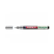 Marker cu vopsea pe baza de apa Edding Ecoline 51, corp din plastic reciclat, varf rotund, 1-2 mm, argintiu