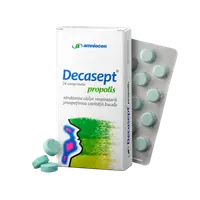 Decasept propolis, 24 comprimate, Amniocen