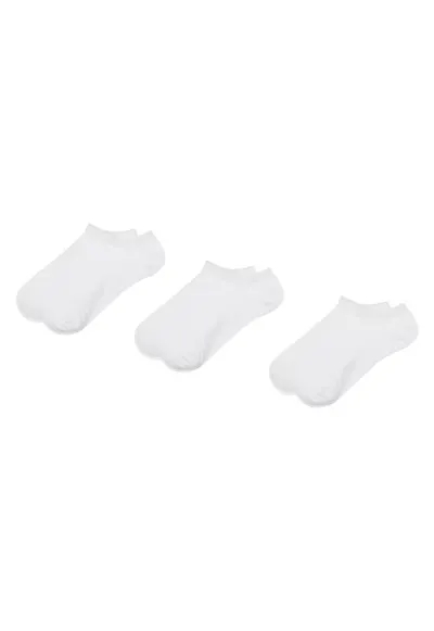 Sosete dama Reya set de 3 perechi albi - Alb