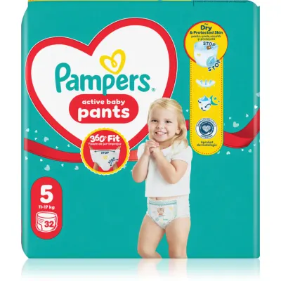 Pampers Active Baby Pants Size 5 scutece de unică folosință tip chiloțel 11-17 kg 32 buc