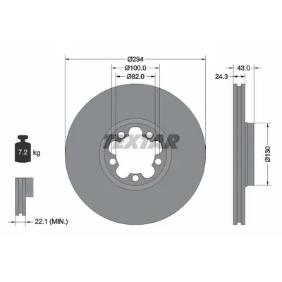 Disc frana TEXTAR 92103803