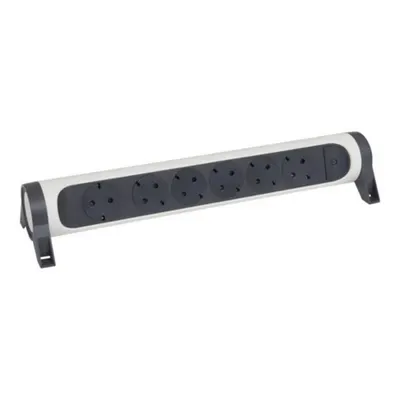 Prelungitor Sch 6x2p+t Premium Rotativ si Fixabil pentru a Fi Cablat Alb/negru