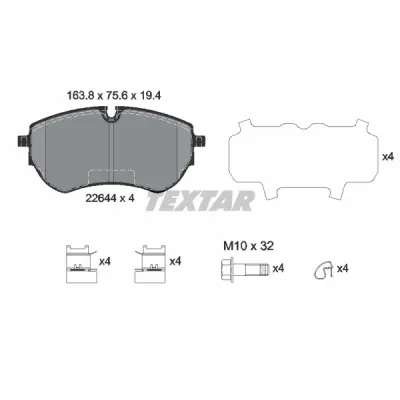 Set placute frana, frana disc TEXTAR 2264401
