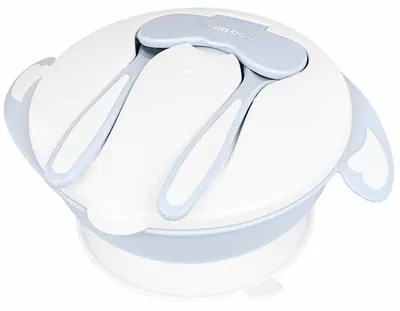 Set hrana Kikka Boo - Castronas si tacamuri, albastru