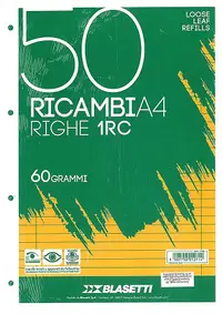 Bloc coli Blasetti - A4, 50 file, randuri