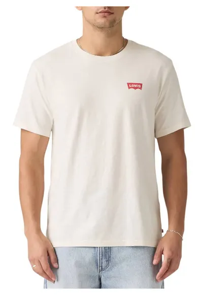 Tricou relaxed fit cu detaliu logo frontal si imprimeu grafic pe partea din spate