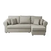 Coltar SARA II extensibil, cu lada depozitare, colt interschimbabil, bej, 248x143x83 cm