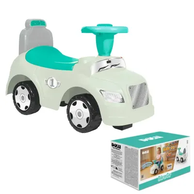 Masinuta pentru copii fara pedale Dolu Step Car Pastel 2 in 1 cu spatar si spatiu de depozitare sub scaun, volan cu sunet de la 12 luni pana la 23 kg