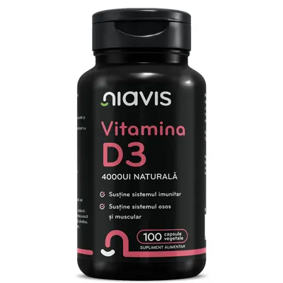 Vitamina D3 Naturala 4000UI 100cps vegetale
