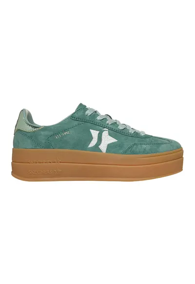 Pantofi sport din piele intoarsa Academy HI Elevated Essence - Alb/Verde persan