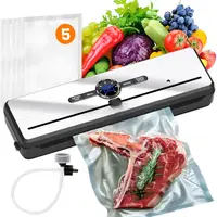Aparat de Vidat Alimente NewEvo 135W, Putere de Aspirare 70 kPa, Vacuum si Sigilare Automata 30 cm, Functie Sous-Vide, Cutter Integrat, Set Folie