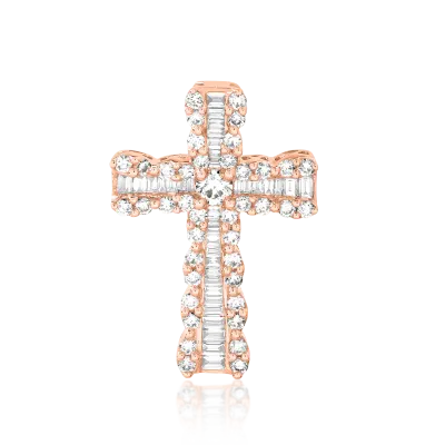 Pandantiv din aur roz cu diamante de 0.56ct