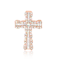 Pandantiv din aur roz cu diamante de 0.56ct