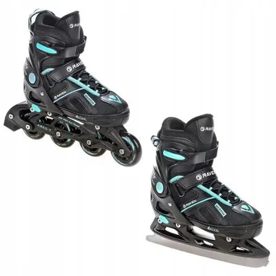 Patine Raven Pulse, Negru/Cyan