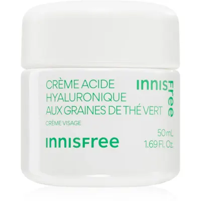 innisfree Green Tea Seed Hyaluronic Cream crema de fata hidratanta cu efect calmant 50 ml
