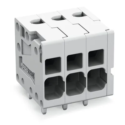PCB terminal block; 4 mm²; Pin spacing 5 mm; 7-pole; Push-in CAGE CLAMP®; 4,00 mm²; gray