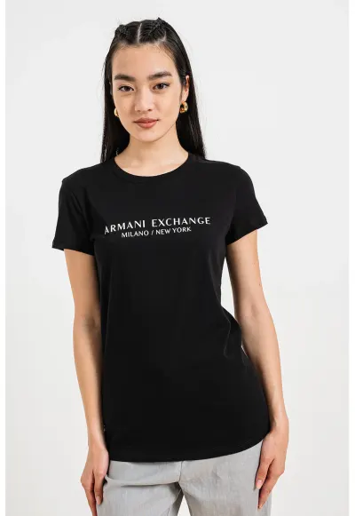 Tricou cu imprimeu logo - Negru